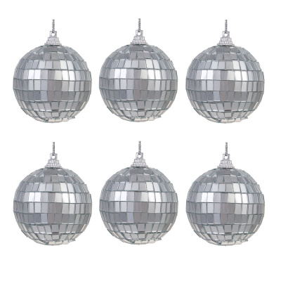Набор шаров 6 см, 6 шт, серебро, диско шар, 26-131 СНОУ БУМ (1/72)