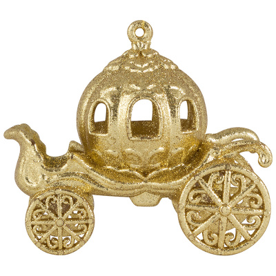 Украшение подвесное 11,5*9см "Волшебная карета" (пластик,полиэст.)(1/80)