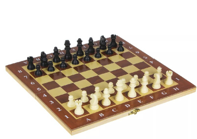Настольная игра,шахматы,дерево,пластик,29*29см (1/48)