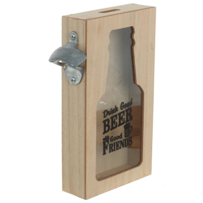 Копилка для пробок, L15 W6 H27 см (дер.,стекло,мет.)(2/48)