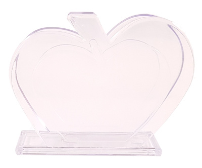 Салфетница "Яблочко" прозрачная пластик(1/52)