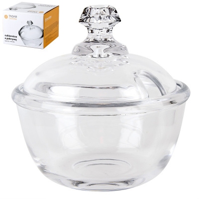 Сахарница с крышкой 12х12см (стекло) п/у (1/12)