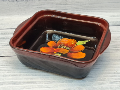 Емкость для запекания малая с ручками "Квадро" Мак черный (6)