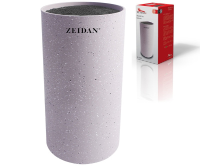 Подставка для ножей с дек.покрытием с пластиковыми волок, размер 11х11Х22,5 см. Под.упак.(12)