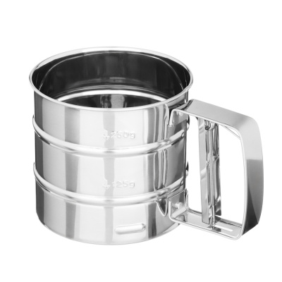 Кружка-сито для муки 375гр d10см (металл) (1/12/120)