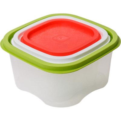 Набор "Фокус" из 3 контейнеров (0,73л+1,3л+2,1л)цв.микс (пластик) (1/8)