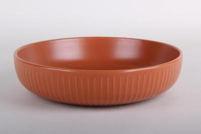 "Costa" Тарелка 22см 1200мл (brick) глубокая,керам (6/12)