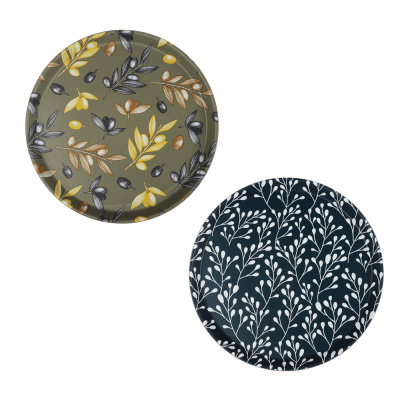 Поднос круглый с антиск. покрытием, d35,5см, "Тоскана", 2 диз (1/24)