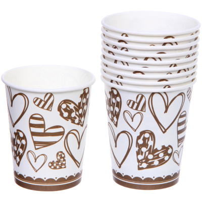 Стакан бумажный 0,2л в наборе 10 шт "Моё чудо" (1/300)