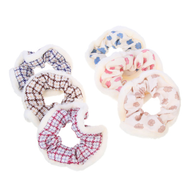 Резинка д/волос, d10см, полиэстер, 6 цв, ACS-126 ЮНИLOOK (12/12)