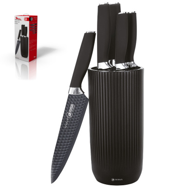 Набор ножей 6пр,нжс,прорез.ручки,подставка, п/у (1/8)