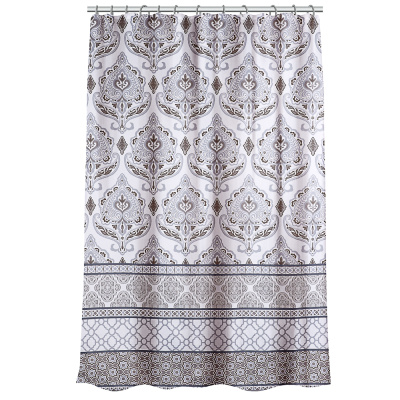 Шторка д/ванной, с утяжелителем, полиэстер, 80 г/м2, 180х180см, Орнамент, VETTA (1/6/36)