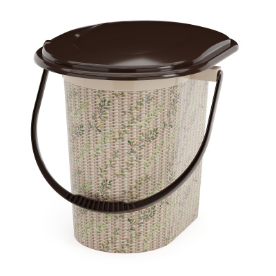 Ведро-туалет 17л "Плетенка" декор пласт. (1/10)