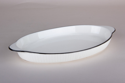 "Sugar" Блюдо 35.5см 700мл  овальное с ручками (фарф.) (1/25)