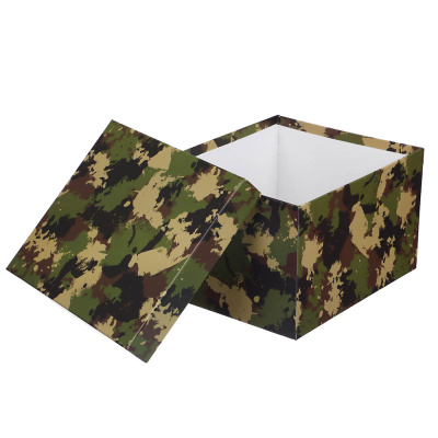 Коробка подарочная, милитари, 25х21х15 см (1/6)