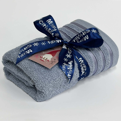 Полотенце подарочное "ЖЕЛАНИЕ" 40х65, 400гр./м2, (1шт.) гиацинтовый (1/20)