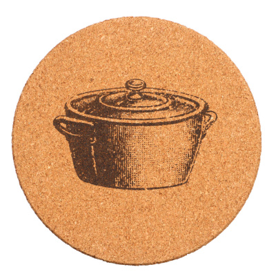 Подставка под горячее "Кастрюля", d19см, пробка (12/144)