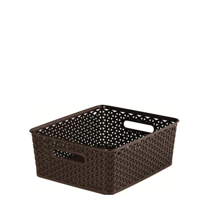 Корзина Curver My Style M,355x296x133мм,13л, с ручками, темно-коричневая(пласт.) С196888 (1/4)