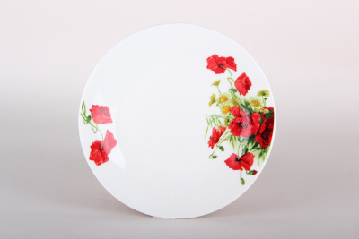 Тарелка 18см десертная Маки фарф. (12/96)