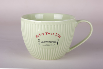 Кружка-бульонница 600мл Enjoy your life (фарф.) (12/36)