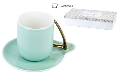 Набор 12 пр. "5th Avenue. Mint" (6 персон) v=240мл (подарочная упаковка) фарф. (1/6)