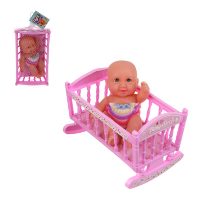 Пупс в кроватке 16 см, PVC, ABS, PP ИГРОЛЕНД (3/48)
