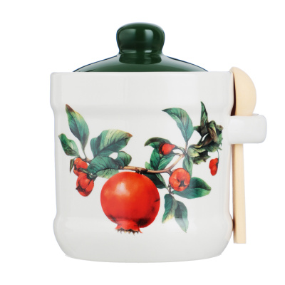 Сахарница, 320мл, керамика, бамбук MILLIMI Гранат (1/36)