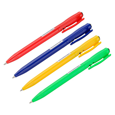 Авторучка шариковая синяя 0,7мм,пластик (4цв) (1/50/2000)