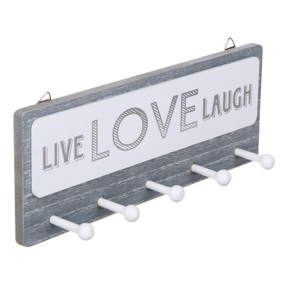 Ключница открытого типа на 5 крючков, МДФ, 25х9,5х5 см, арт.1-18(1/8)