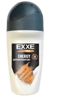 EXXE MEN Мужской дезодорант антиперспирант ENERGY 50 мл ролик (1/12)
