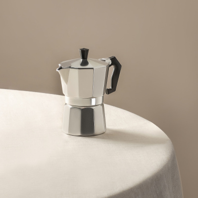 Кофеварка гейзерная, 3 чашки, алюминий(SGS), пластиковая ручка (1/36)