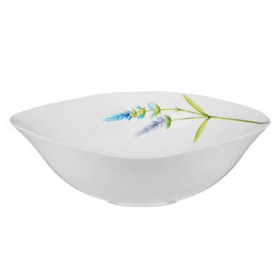 Салатник 22,5см 1200мл опаловое стекло, Касия квадр.форма, MILLIMI (6/24) 