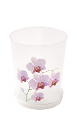 Горшок цв. для орхидеи 0,7л с/под (декор) пласт.(20)