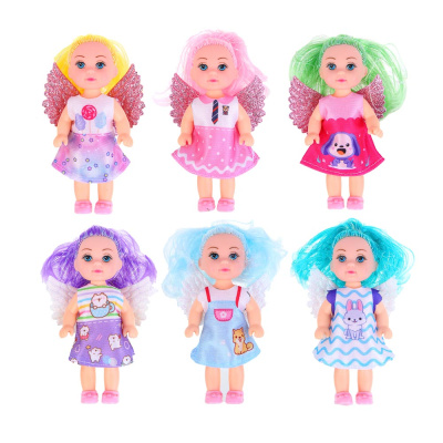Кукла с крылышками и цветн.волосами, 11 см, ABS, PVC, полиэстер, 13,5х4,5х18 см, 6диз ИГРОЛЕНД(6/120