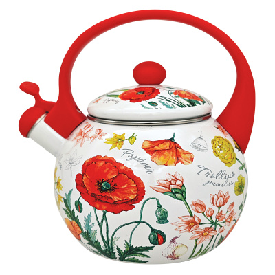 Чайник 2,0л Appetite Алые цветы со свист эмаль(1/6)
