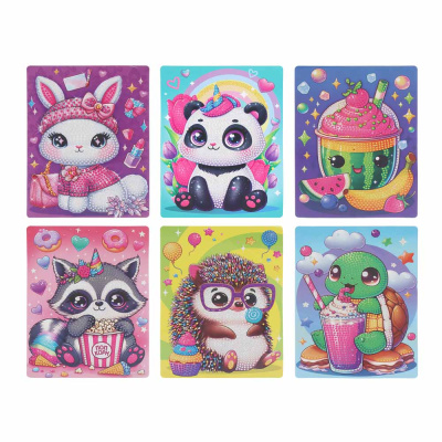 Набор д/творчества Картина из страз, пластик,картон,19х14,2см, 6диз ХОББИХИТ (12/600)