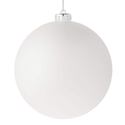 Шар 14см пластик, белый жемчуг СНОУ БУМ (1/24)