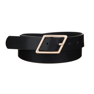 Ремень женский, ПУ, металл, ширина 2,8см, длина 95/105см, черный, РЖ2023-6 (6/120)