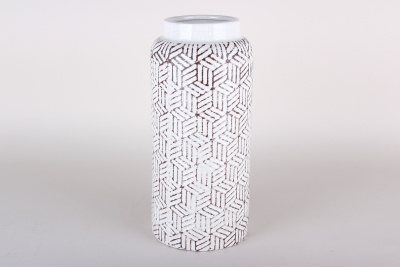 Ваза 13.5х13.5х28.5см для цветов микс 2 цвета (керамика) (1/24)