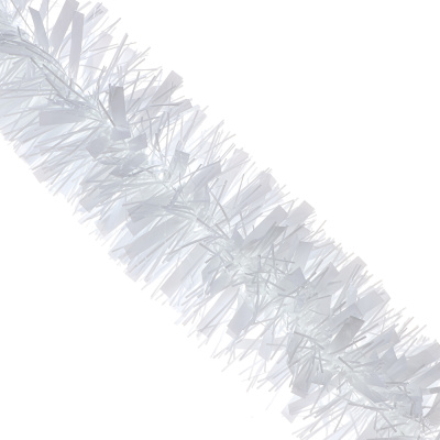 Мишура 10x200см, ПЭТ, белая, 26-333 СНОУ БУМ (1/12/48)