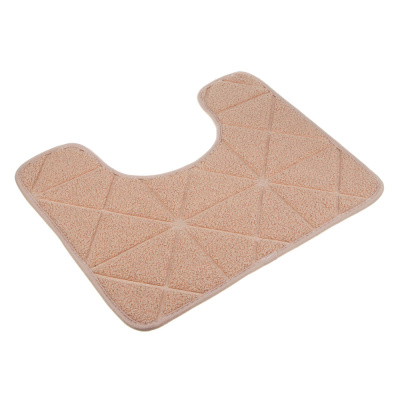 Коврик д/туалета, вельвет, губка 0,8 см, полиэстер, 50х40 см, петли, мокко VETTA (5/50)