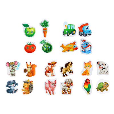 Макси-пазл д/малышей "Фигурный", ЭВА, 26х18,5х2см, 4диз (1/5/120)