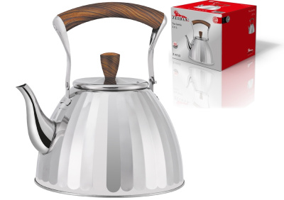 Чайник 3,0л, нжс,индукц.дно,комб.подв.ручка с покр.«soft-touch» под дерево, п/у (1/6)