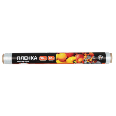Пленка пищевая ПЭ в пленке 30см x 20м, особо прочная, 8мкм BY Герои (5/45)