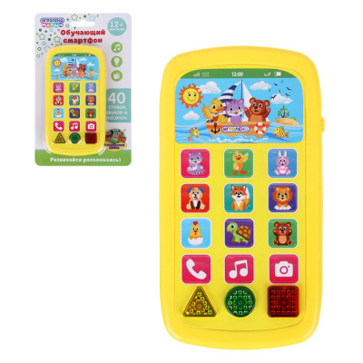 Смартфон обучающ.,с комбинир.кнопками,8*15*1,5см  ИГРОЛЕНД (1/120)