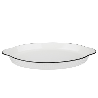 Форма д/запекания и сервир. овальная, 700мл, 36,5х21,5х3,5см, фарфор MILLIMI Соло (6/36)