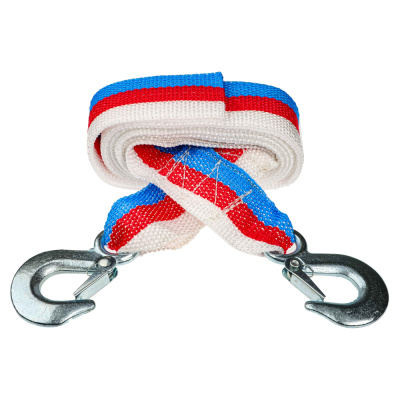 Трос-ремень буксировочный 5,0 т,  в пакете, c крюками, длина 5м (1/40)