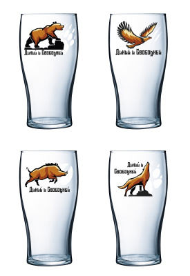 Стакан 570мл для пива "Тюлип" Дикий и свободный стекло (12/648)