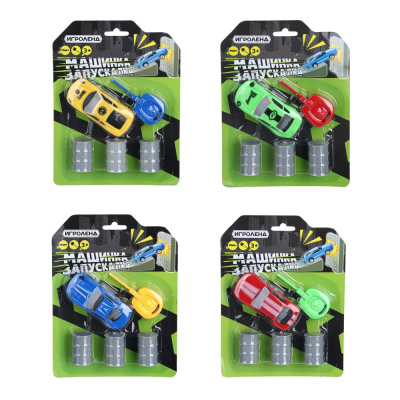 Набор Машина с запускалкой, 5пр, ABS, PP, ИГРОЛЕНД (1/360)
