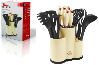 Набор ножей  и кухонных аксессуаров ZEIDAN 12 предметов, п/у (нейлон, нжс)(1/6)